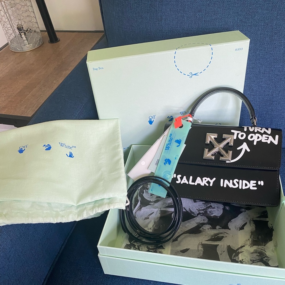 Off White “salary inside” bag
